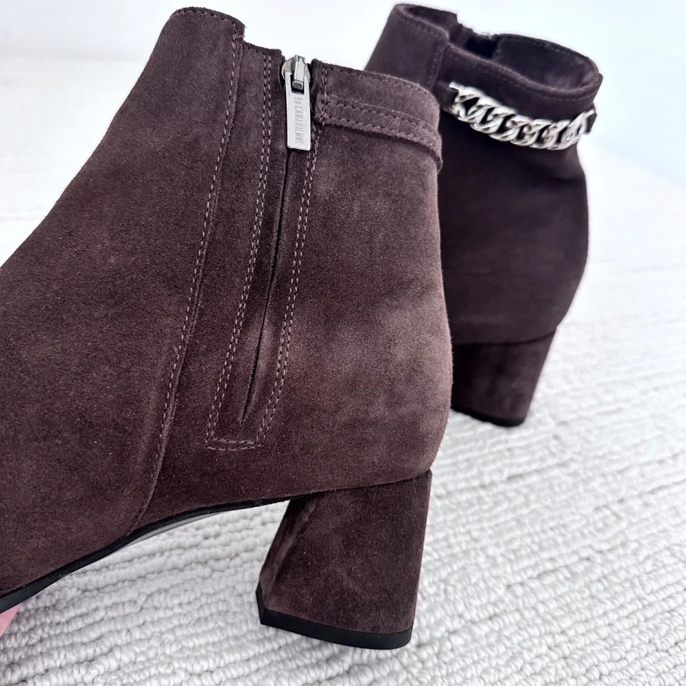 LA CANADIENNE NWOB Andrea Women’s 8.5 Chocolate Brown Boots Suede Autumnal Corp